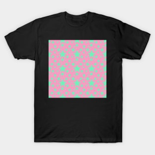 Stars pink green T-Shirt